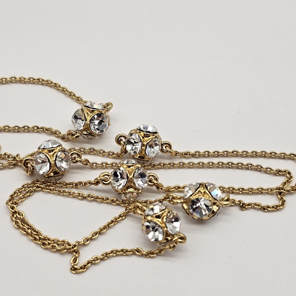 Kate Spade Lady Marmalade Crystal Ball Station Necklace Opra Length Extra Long - Picture 7 of 7